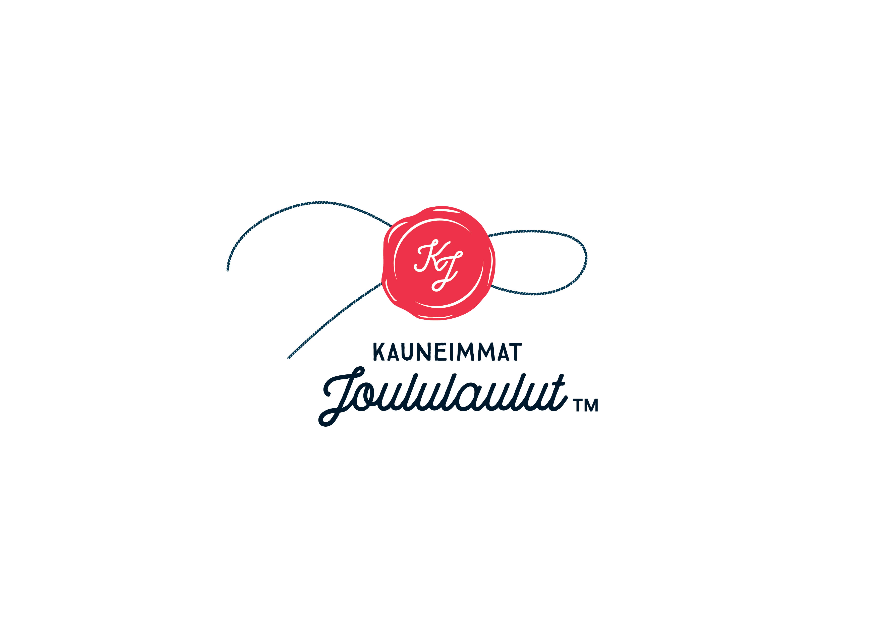 kauneimmat joululaulut logo punaisella sinettikuvalla