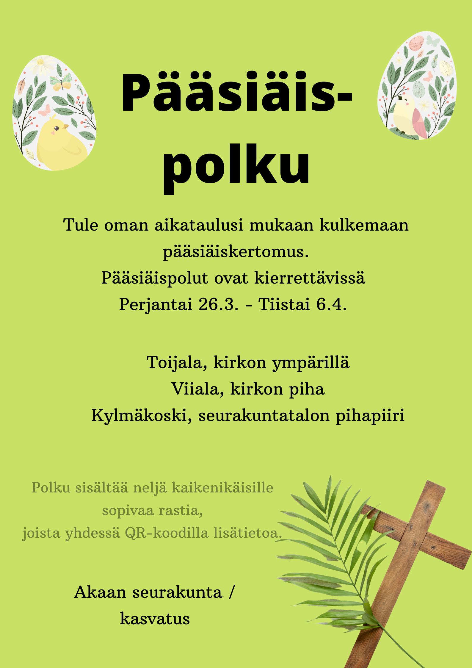 piirrosteksti jossa pajunoksia ja tekstiä