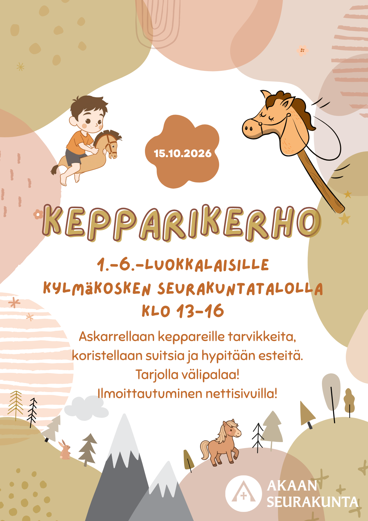 Kepparikerho Kylmäkoskella 1-6.-luokkalaisille, 15.10.