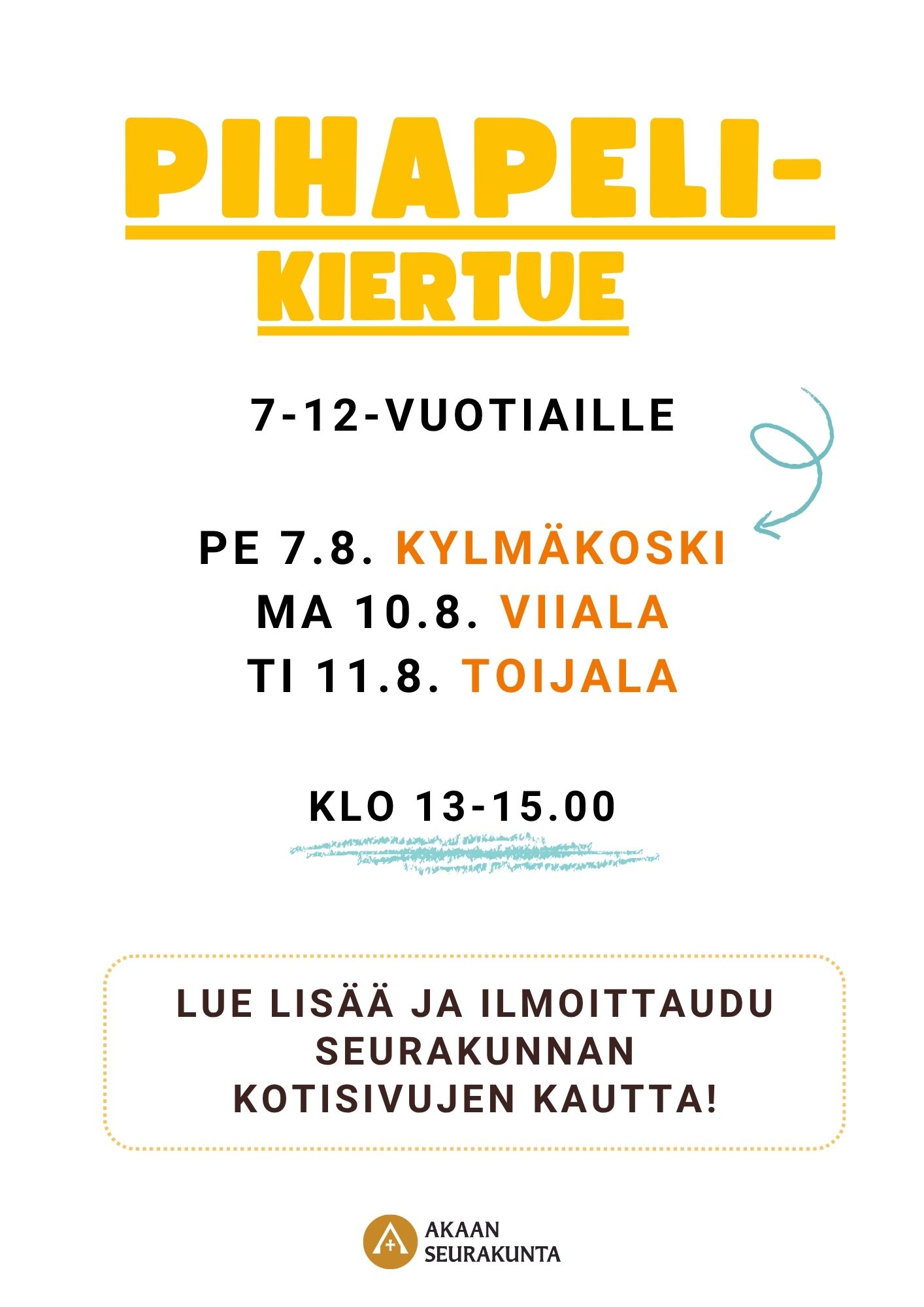 Pihapelikiertue 7-12-vuotiaille