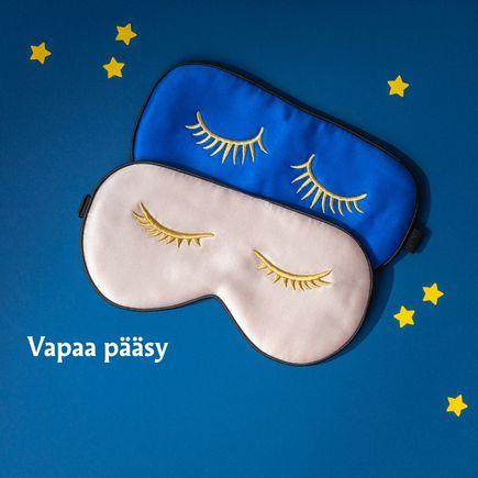 Nukkujan silmäsuojat tähtitaivaalla